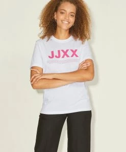 Ladies Polos, Tees & Shirts JJXX ANNA Tee -BRIGHT WHITE