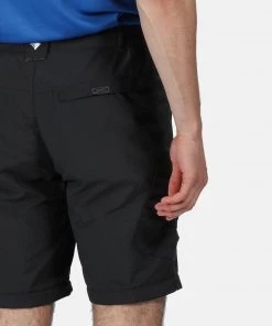 Mens Trousers & Shorts Regatta Mens Leesville Zip-off Trousers -ASH