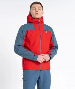 Mens Jackets & Bodywarmers Dare2b Mens Diluent Era Jacket -RED