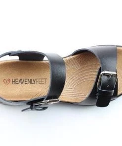 Ladies Footwear Heavenly Feet Haven Sandal -BLACK