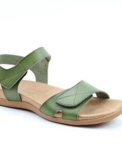 Ladies Footwear Heavenly Feet Lakewood Sandal -FOREST GREEN