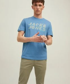 Jack & Jones JCOPHIL Tee -RIVIERA Mens Polos, Tees & Shirts
