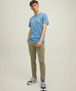 Jack & Jones JCOPHIL Tee -RIVIERA Mens Polos, Tees & Shirts