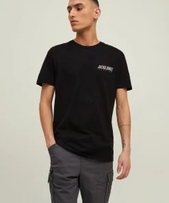 Jack & Jones JCOCLUB Tee -BLACK Mens Polos, Tees & Shirts