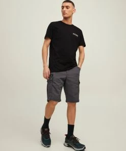 Jack & Jones JCOCLUB Tee -BLACK Mens Polos, Tees & Shirts