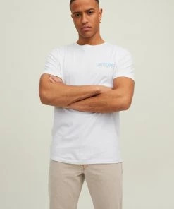 Jack & Jones JCOCLUB Tee -WHITE Mens Polos, Tees & Shirts