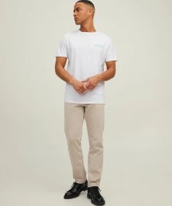 Jack & Jones JCOCLUB Tee -WHITE Mens Polos, Tees & Shirts