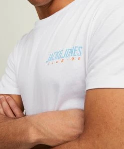 Jack & Jones JCOCLUB Tee -WHITE Mens Polos, Tees & Shirts