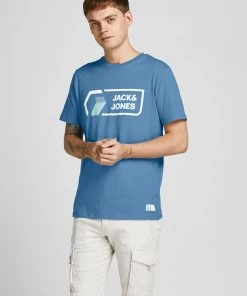 Mens Polos, Tees & Shirts Jack & Jones JCOLOGAN Tee -RIVIERA