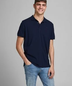 Jack & Jones JPRBLALOGO Polo -NEW NAVY Mens Polos, Tees & Shirts