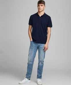 Jack & Jones JPRBLALOGO Polo -NEW NAVY Mens Polos, Tees & Shirts