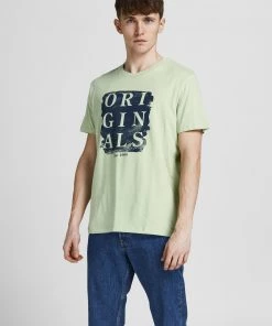 Mens Polos, Tees & Shirts Jack & Jones JORFLOWER Tee -GREEN
