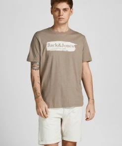 Jack & Jones JORFLOWER Tee -BROWN