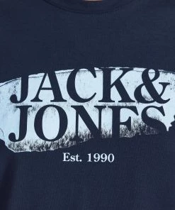 Jack & Jones JORFLOWER Tee -NAVY BLAZER Mens Polos, Tees & Shirts