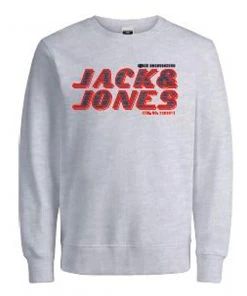 Mens Hoodies & Sweatshirts Jack & Jones JCOPHIL Sweatshirt -LIGHT GREY MELANGE