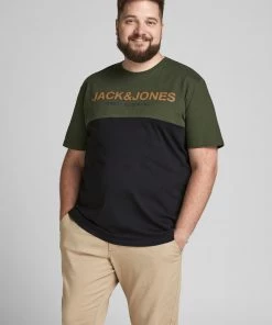 Jack & Jones JJEURBAN Plus Size Tee -FOREST NIGHT Mens Plus Size