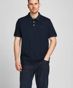 Jack & Jones JJEPAULOS Plus Size Polo -DARK NAVY Mens Plus Size