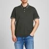 Mens Plus Size Jack & Jones JJEPAULOS Plus Size Polo -FOREST NIGHT