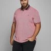 Mens Plus Size Jack & Jones JJEPAULOS Plus Size Polo -RIO RED