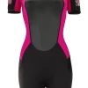 TWF Ladies Turbo Shortie Wetsuit -PINK All