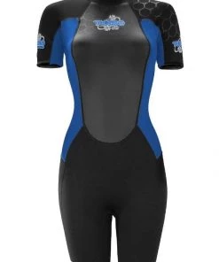 TWF Ladies Turbo Shortie Wetsuit -BLUE All