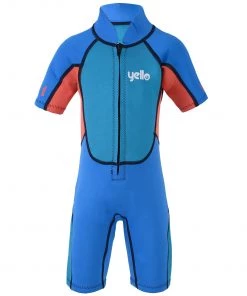Yello Kids Puffer Fish Shortie Wetsuit (Ages 1-4) -BLUE (Age 4 Only)