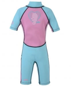 All Yello Kids Seahorse Shortie Wetsuit (Ages 1-4) -PINK (Age 4 Only)
