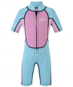 All Yello Kids Seahorse Shortie Wetsuit (Ages 1-4) -PINK (Age 4 Only)