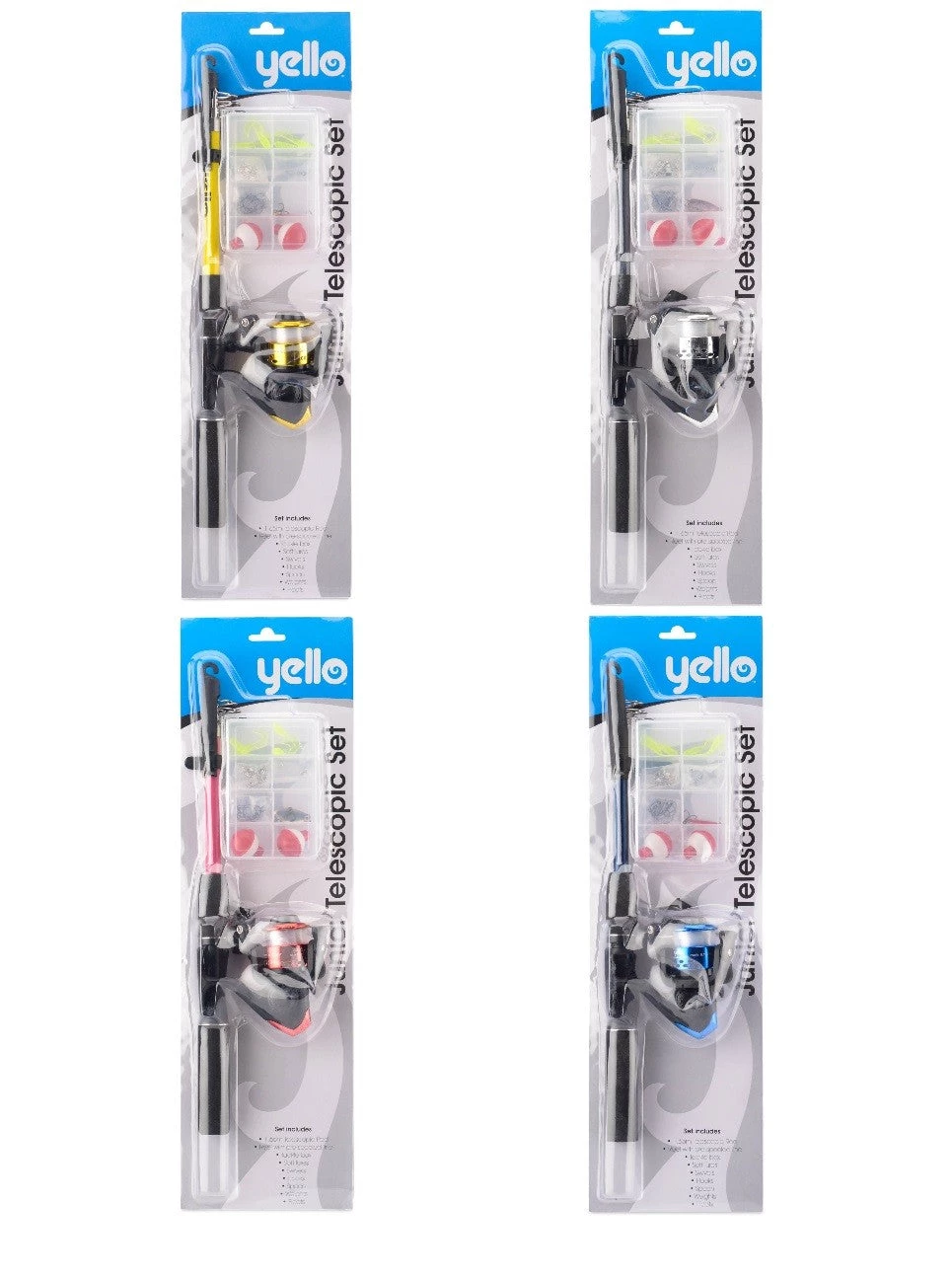 Yello Junior Telescopic Fishing Rod Set