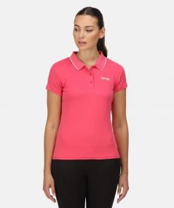Ladies Polos, Tees & Shirts Regatta Ladies Maverick V Polo -RETHINK PINK