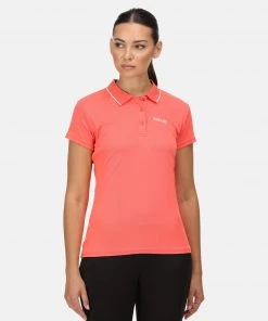 Regatta Ladies Maverick V Polo -NEON PEACH Ladies Polos, Tees & Shirts