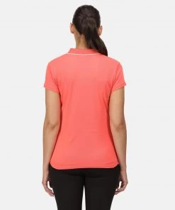 Regatta Ladies Maverick V Polo -NEON PEACH Ladies Polos, Tees & Shirts