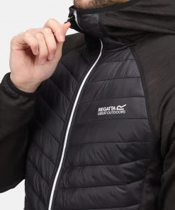 Regatta Mens Andreson VI Hybrid Jacket -BLACK/WHITE