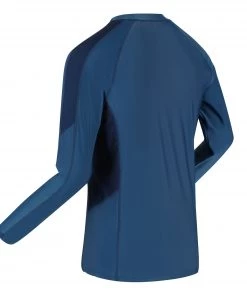 Regatta Mens Long Sleeve Rash Guard -BLUE