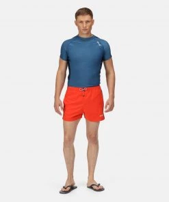 Swimwear Regatta Mens Short Sleeve Rash Guard -BLUE