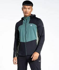 Dare2b Mens Revive II Stretch Top -FERN GREEN Mens Fleeces & Midlayers