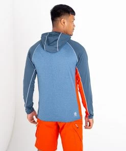 Mens Fleeces & Midlayers Dare2b Mens Contend Stretch Top -STELLAR BLUE