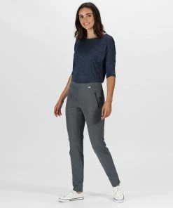 Regatta Ladies Pentre Stretch Trousers -GREY Ladies Trousers & Shorts