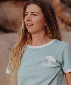Ladies Polos, Tees & Shirts Saltrock Ladies Brave Tee -LIGHT BLUE