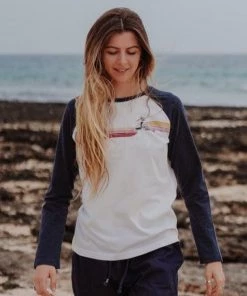 Saltrock Ladies Retro Surfer Long Sleeve Tee Ladies Polos, Tees & Shirts