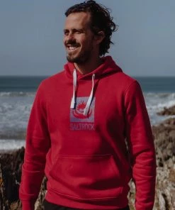 Saltrock Mens Shockwave Hoody -RED