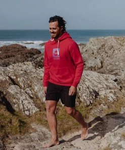 Saltrock Mens Shockwave Hoody -RED