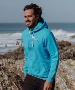 Mens Hoodies & Sweatshirts Saltrock Mens Shockwave Hoody -BLUE