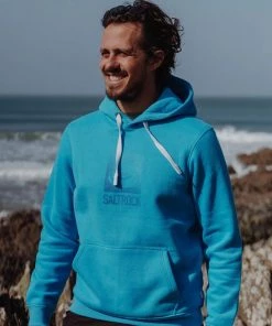 Mens Hoodies & Sweatshirts Saltrock Mens Shockwave Hoody -BLUE