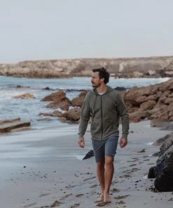 Saltrock Mens Dimension Zip Hoody -DARK GREEN Mens Hoodies & Sweatshirts