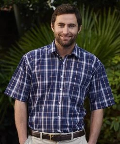 Champion Whitby Short Sleeve Shirt -NAVY Mens Polos, Tees & Shirts