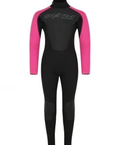 Typhoon Kids Swarm3 Full Wetsuit -BLACK/PINK All