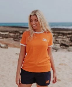 Ladies Polos, Tees & Shirts Saltrock Ladies Retro Wave Mini Tee -ORANGE