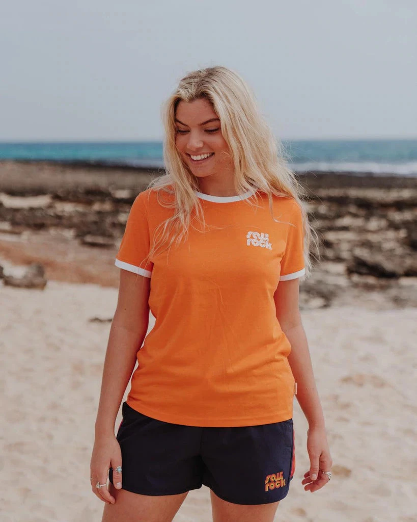 Ladies Polos, Tees & Shirts Saltrock Ladies Retro Wave Mini Tee -ORANGE