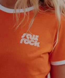 Ladies Polos, Tees & Shirts Saltrock Ladies Retro Wave Mini Tee -ORANGE